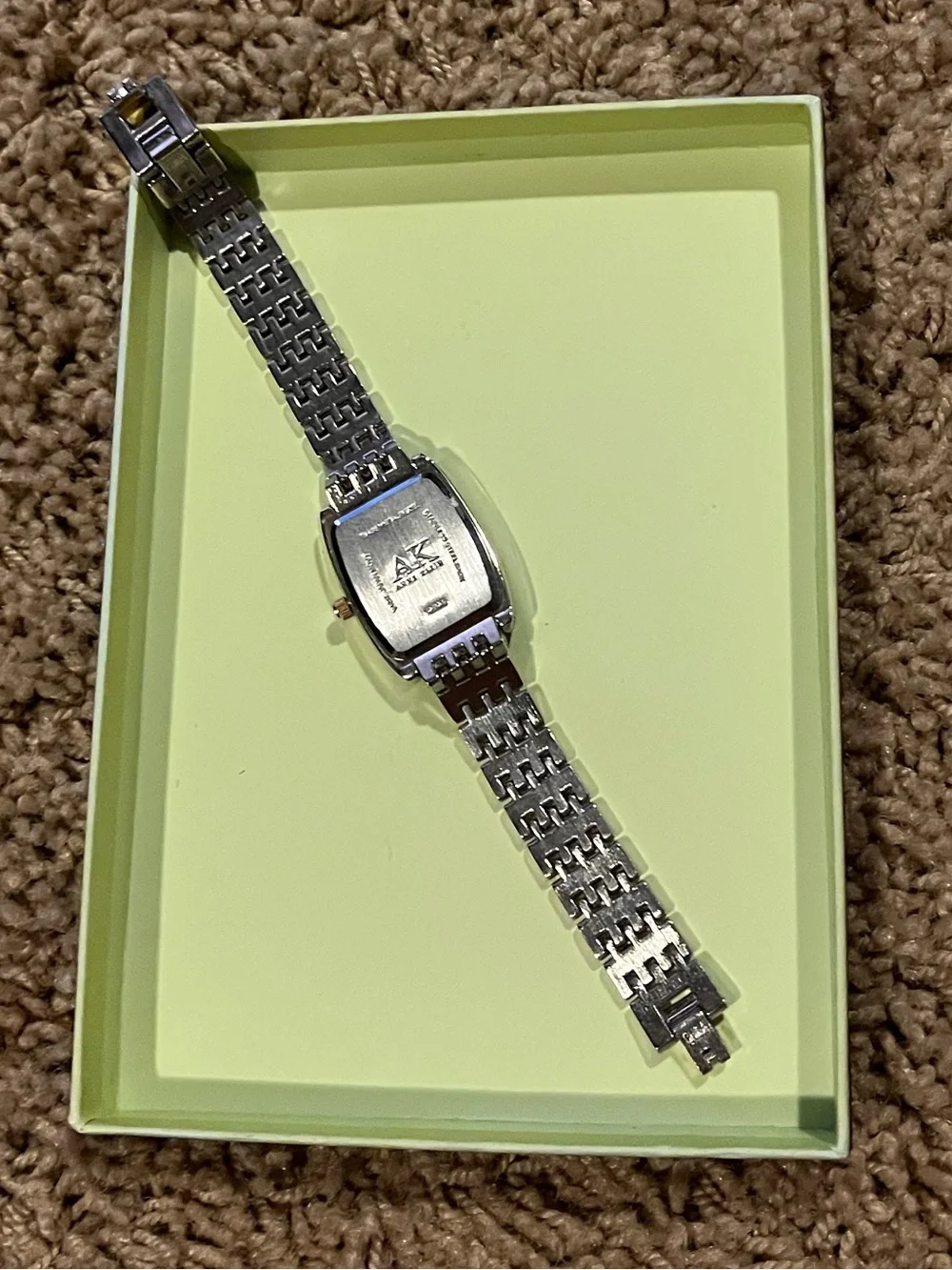 Anne Klein Silver Stainless Steel Wristwatch - Square Face